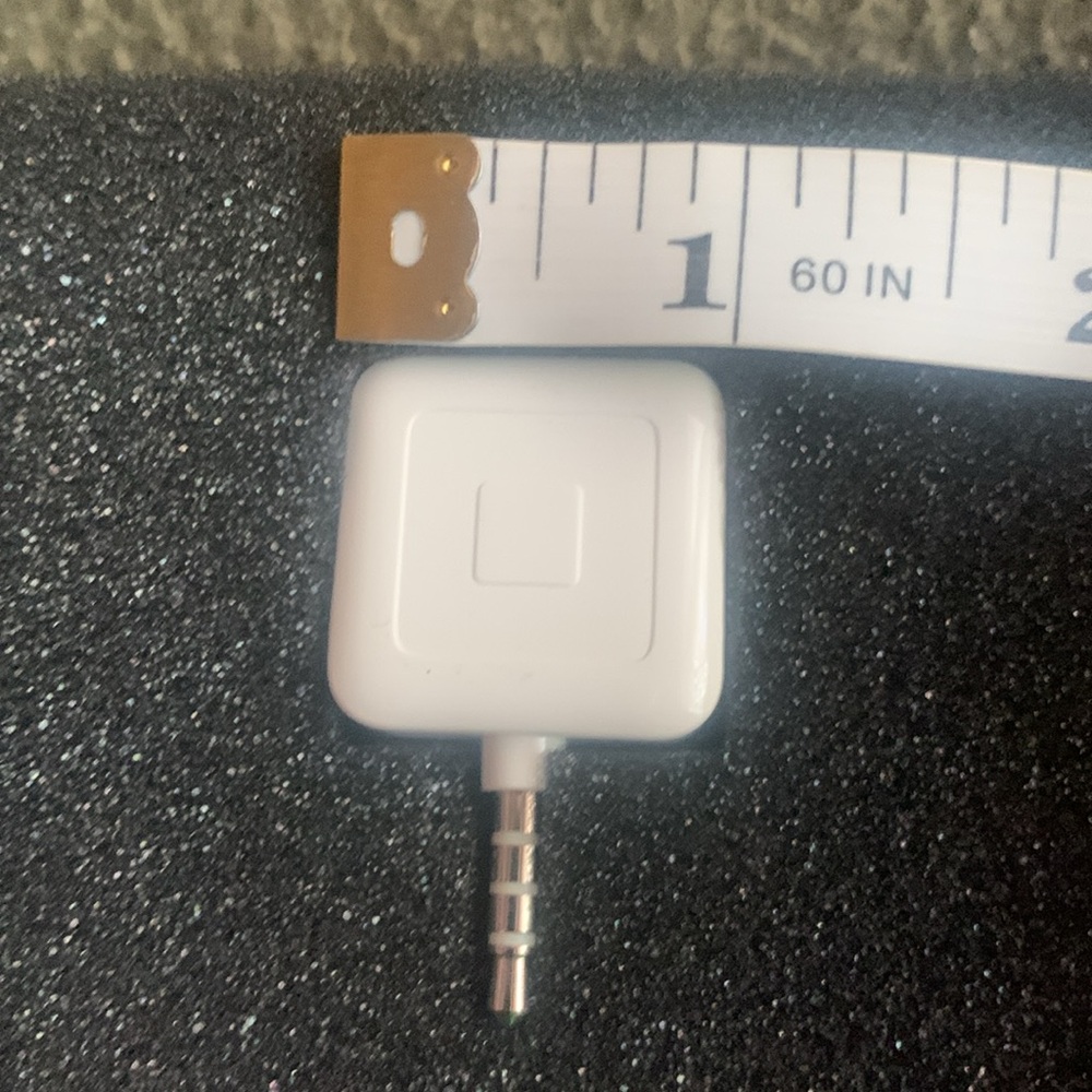 NIB Square card reader for mag stripe. Headset jack. White. Approx 1” x 1 3/4” - Picture 9 of 10